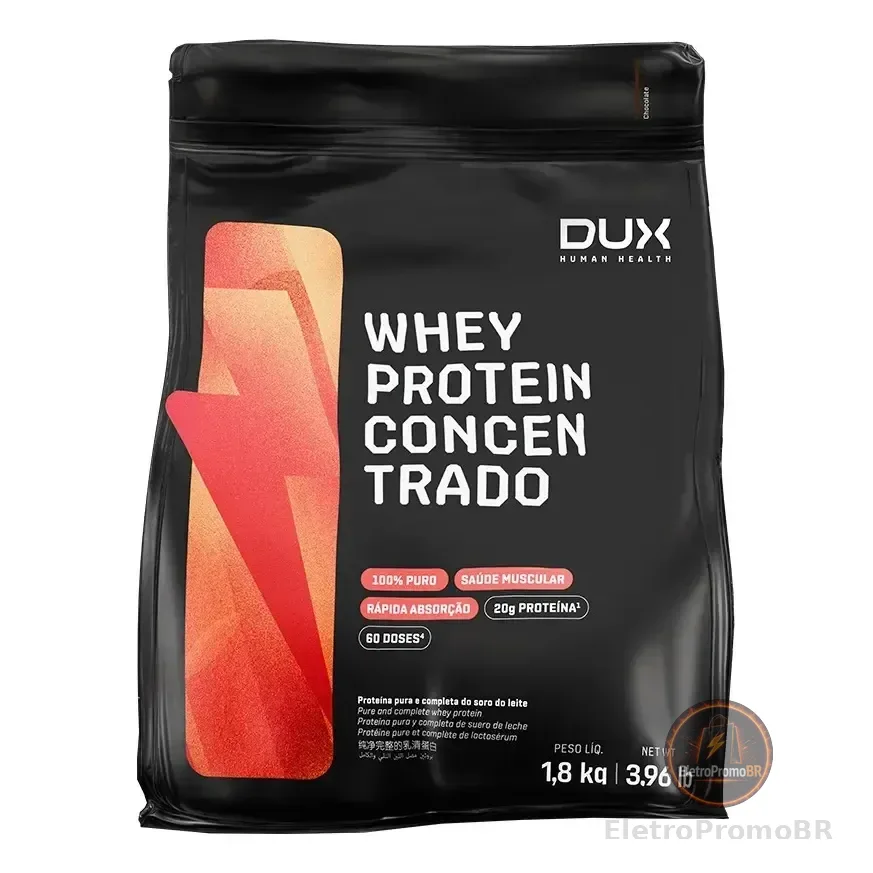 Whey Protein Concentrado - 1,8 Kg Dux Nutrition Sabor Morango
