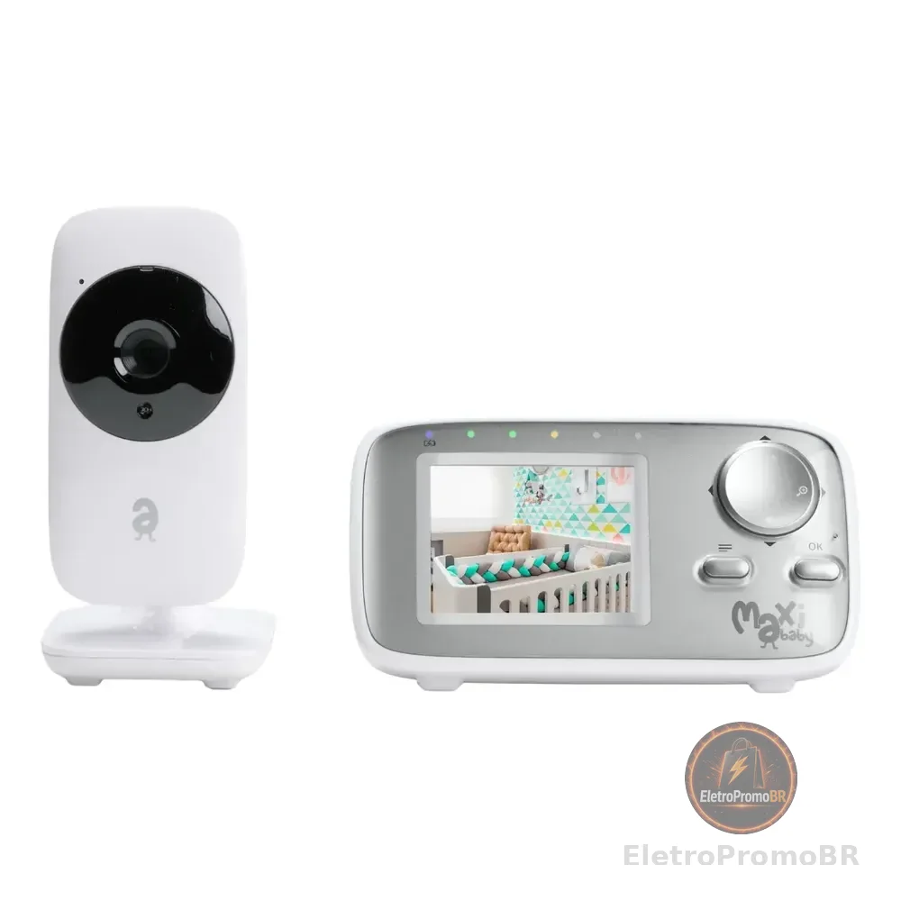Babá Eletrônica Monitor 2.4 Sem Fio Zoom Baby On Maxi Baby 127/220v Branco