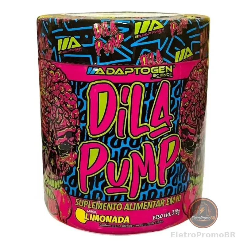 Pre Treino Dila Pump Sem Cafeína Adaptogen  318g Limonada Limonada