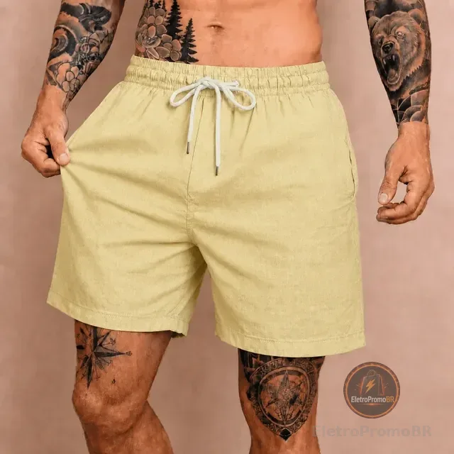 Bermuda Masculino Premium Casual Tecido Confortavel Verão