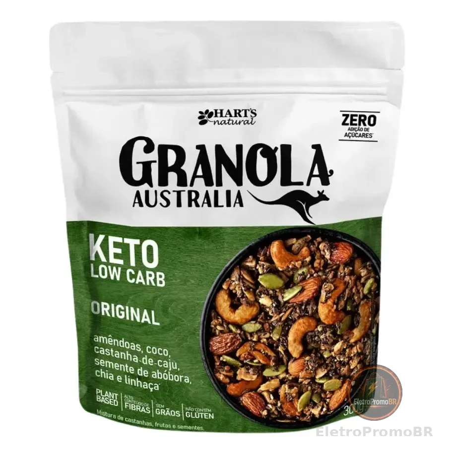 Granola Harts Keto Sem Glúten Em Pouch 300g