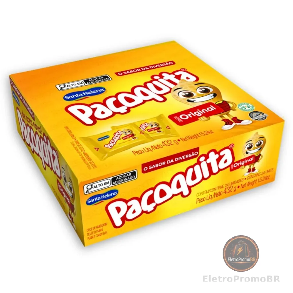 Caixa Paçoquita 432G Santa Helena Original (24Un)