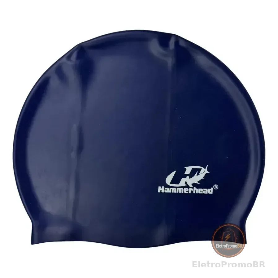 Touca De Silicone Lisa Hammerhead - Adulto - Natação Cor Azul-marinho Desenho Do Tecido Liso