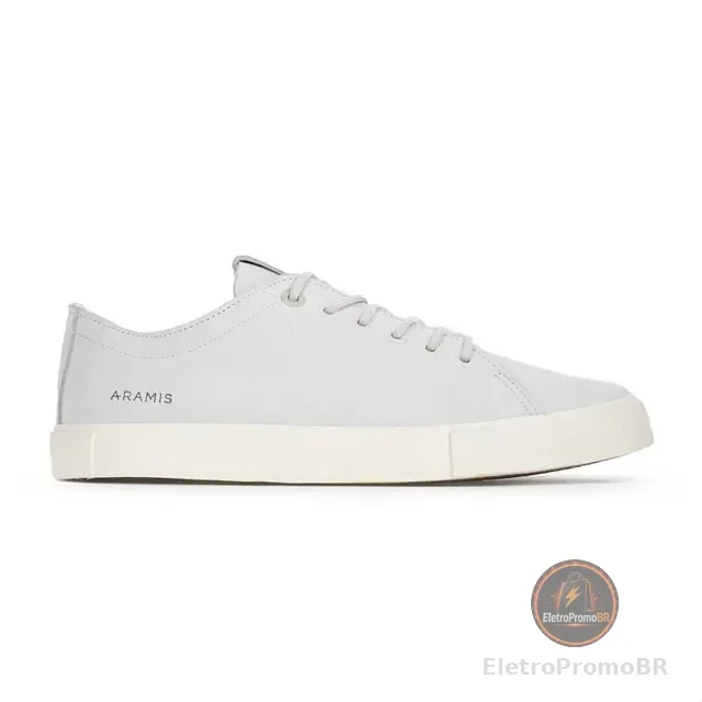 Tênis Masculino Aramis Couro Leve Casual Elegante Resistente