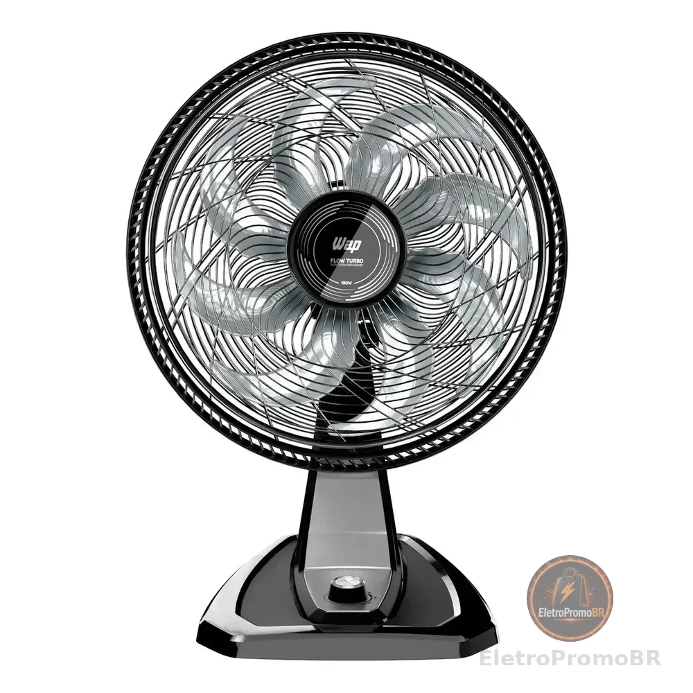 Ventilador De Parede E Mesa 180w 50cm 2 Em 1 Wap Flow Turbo 50 Cm 60 Preto 220v Plástico 8
