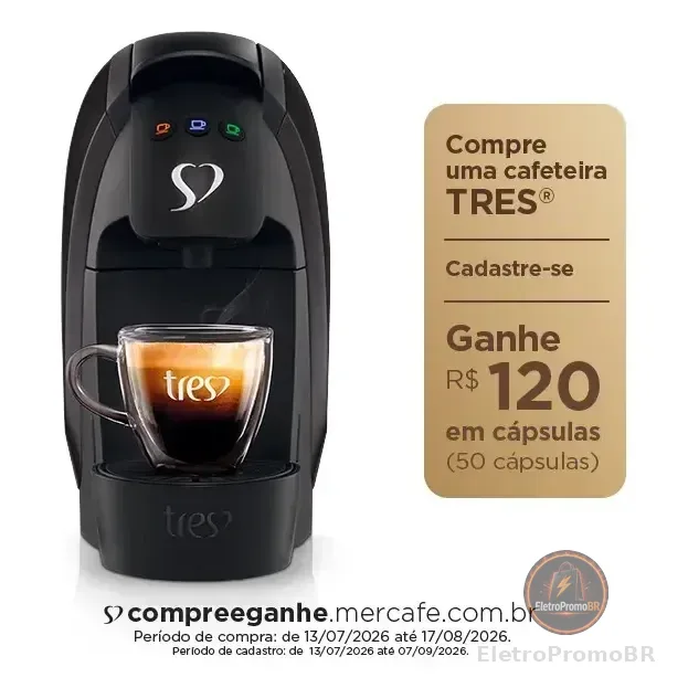 Cafeteira Espresso Luna Preta - Tres 3 Corações Preto 127v
