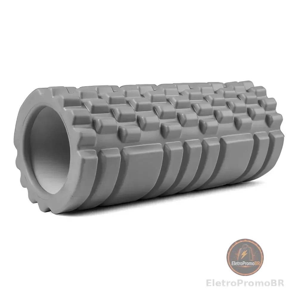 Justgofit Rolo Massagem Exercícios Cor Cinza Liberação Miofascial