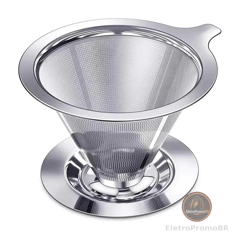 Cafe Filtro Coador Inox Reutilizavel Naoprecisa de papel