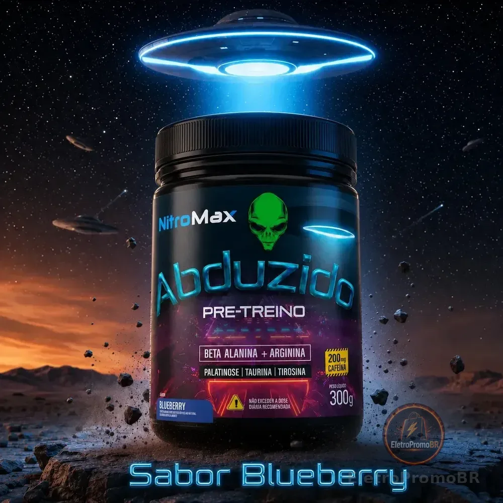 Pré-treino Abduzido Nitro Max Sabor Blueberry De 300g