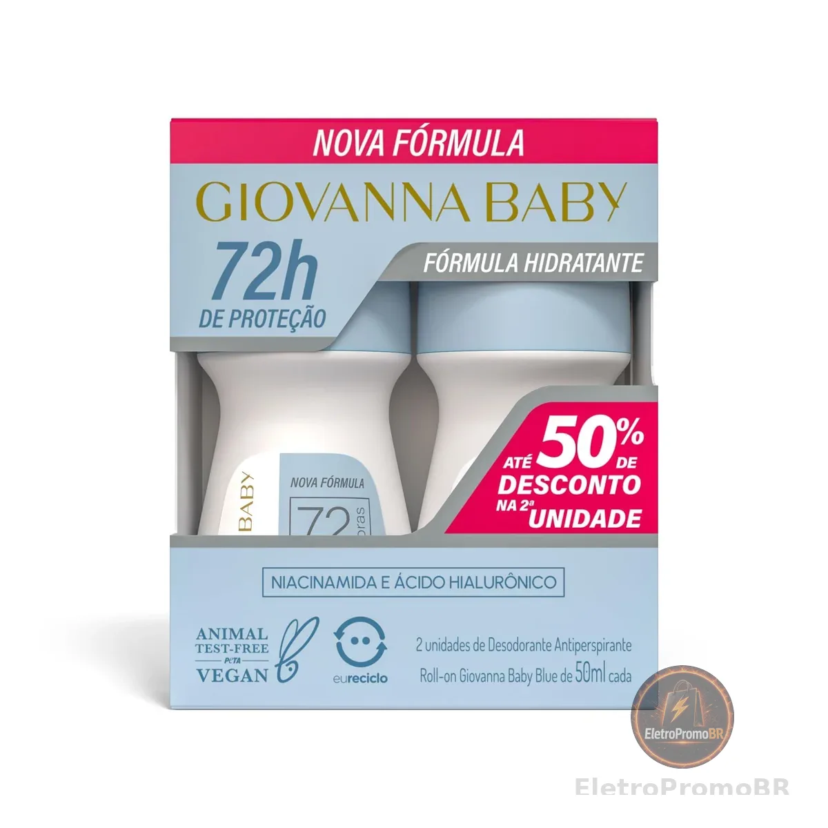 Giovanna Baby - Kit Giovanna Baby Desodorante Roll On Fem C/2 50Ml Blue (Embalagem Sortida).