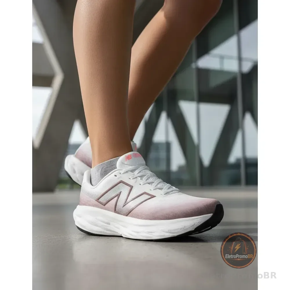 Tênis Fresh Foam X 1080 V14 Masculino New Balance Branco/marrom Lisa 40