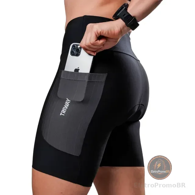 Bermuda De Triathlon Triway Sports Concept Black Feminina