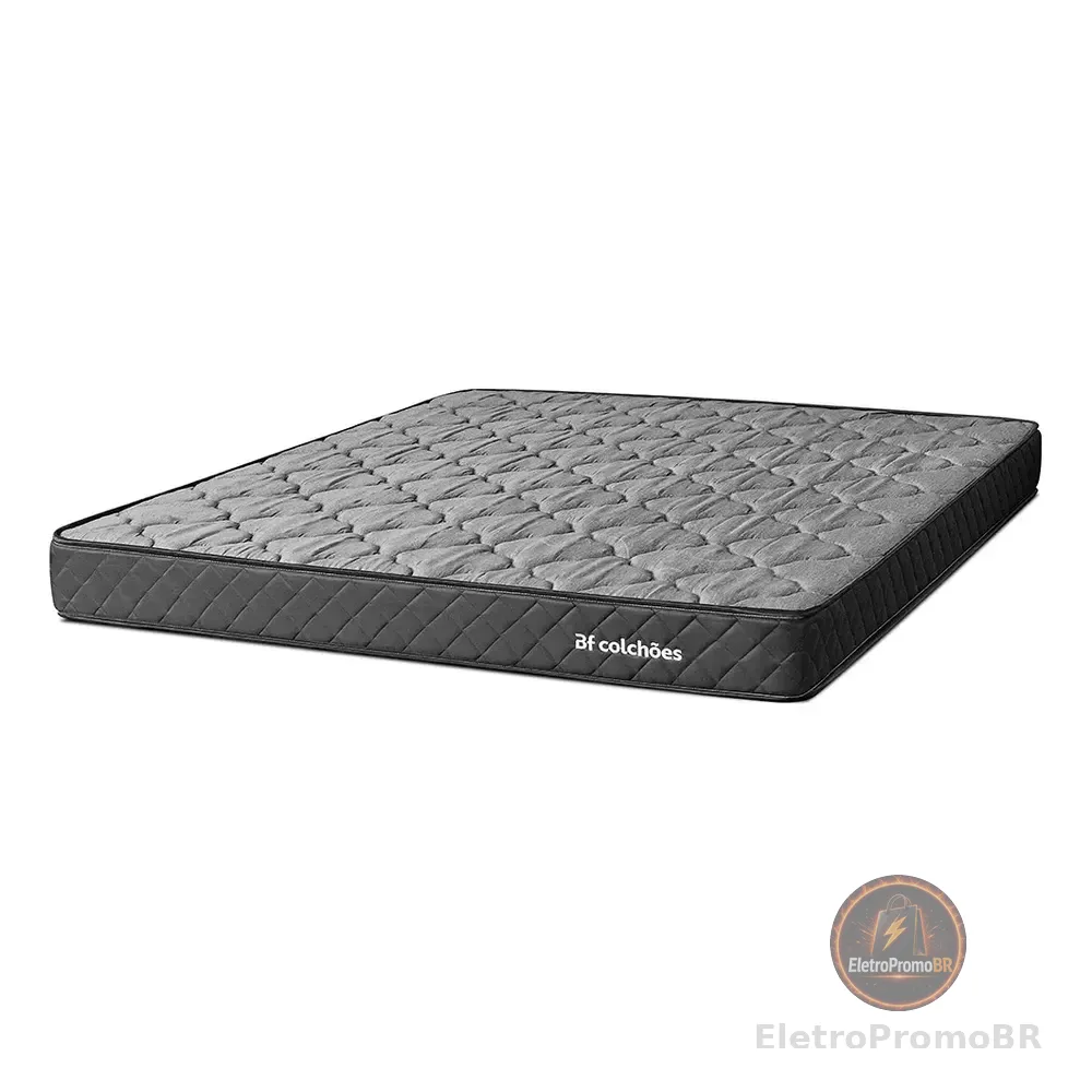 Colchão Casal Ortopédico Espuma D45 Extra Firme 138x188x17cm Bf Colchões