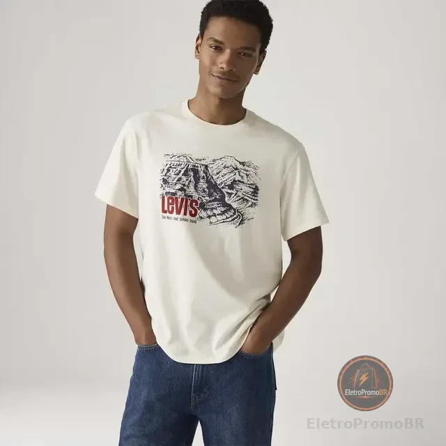 Camiseta Levis Relaxed Off White Lb0013225