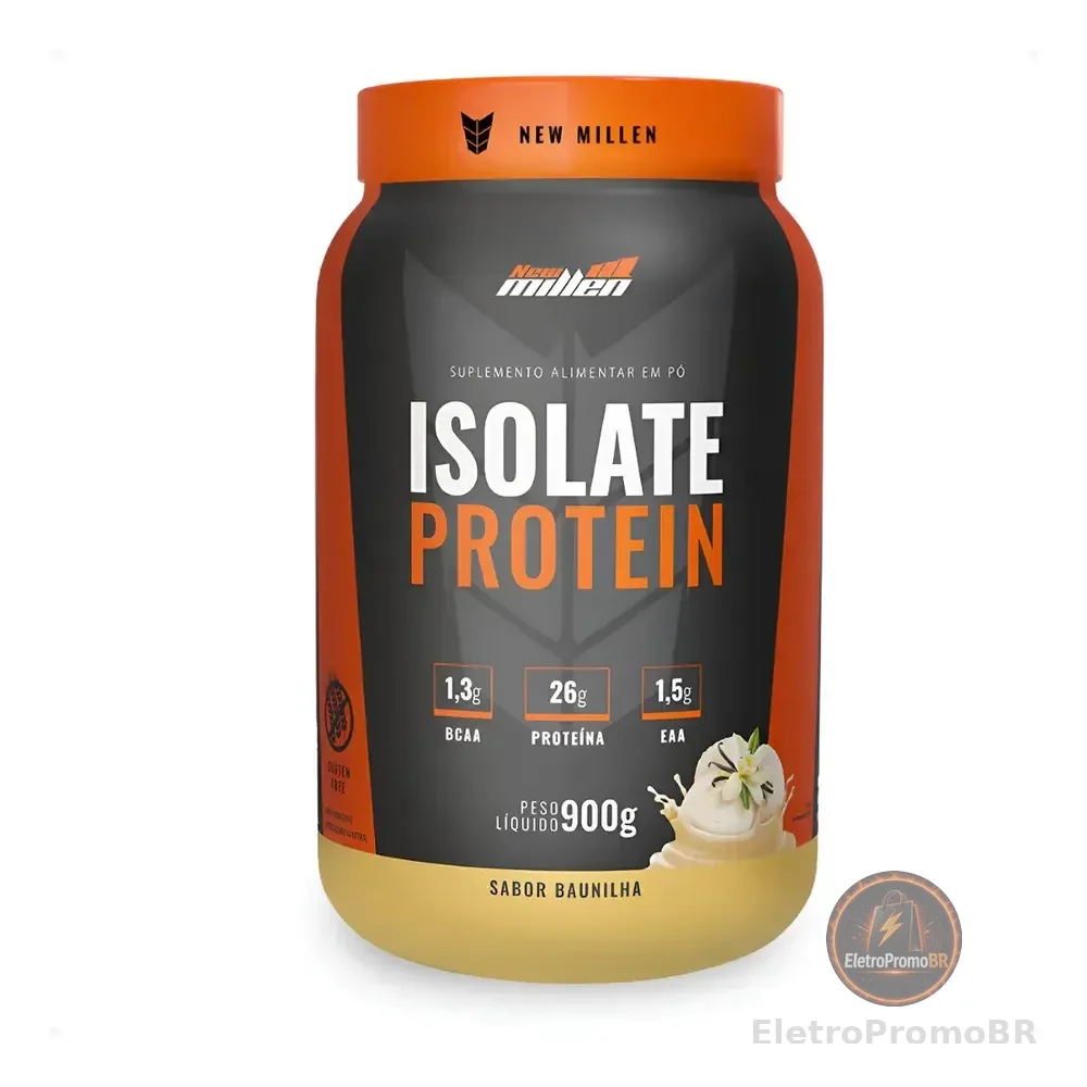 Whey Proteína Isolada 900g New Milen Zero Lactose Baunilha Baunilha