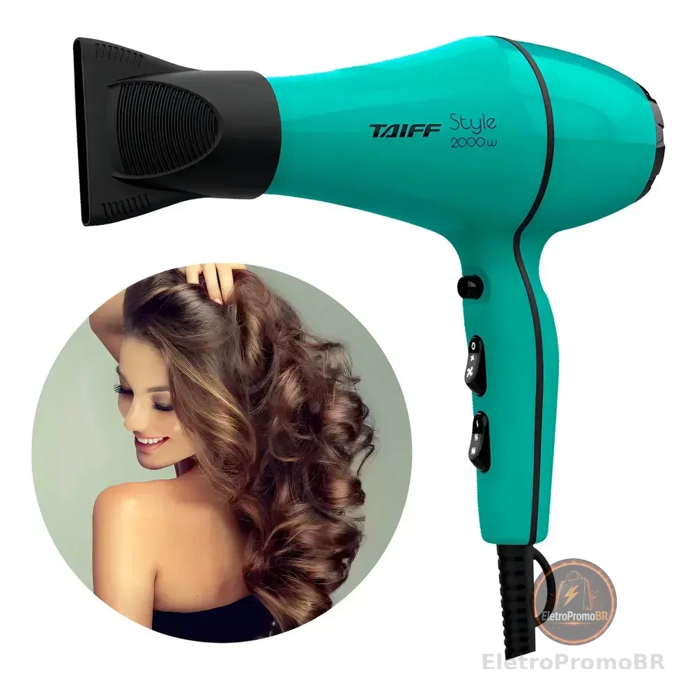 Secador De Cabelos Leve, Ergonômico E Potente Cor Azul-tiffany 127v