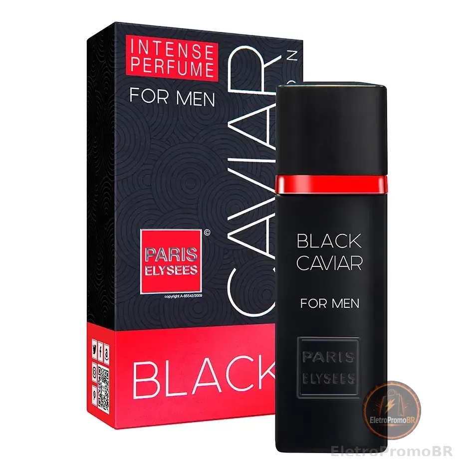 Perfume Black Caviar Paris Elysees Masculino Intense 100ml