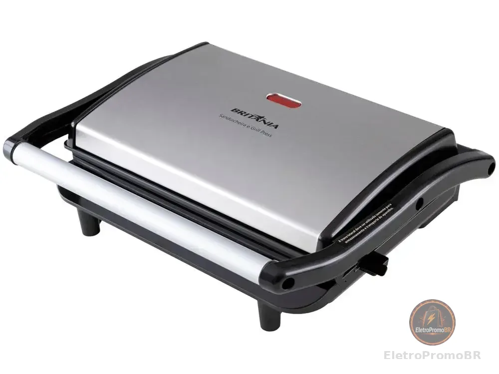 Sanduicheira/Grill Britânia Press BGR27I 2 em 1 Prata 850W - 220V - AliExpress 6