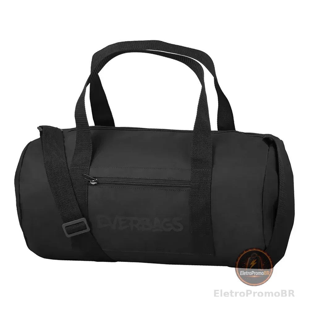 Mala Treino Academia Fitness Viagem Masculina Feminina Preto