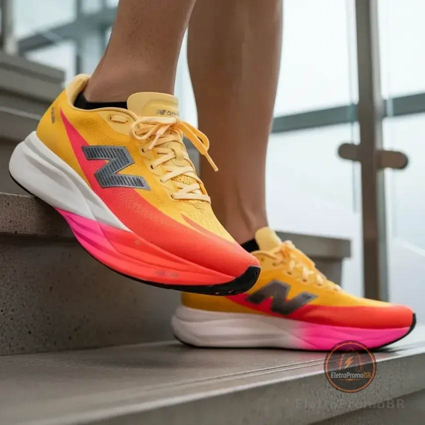 Tênis New Balance Fuelcell Supercomp Elite V5 Masculino Laranja 39 Br
