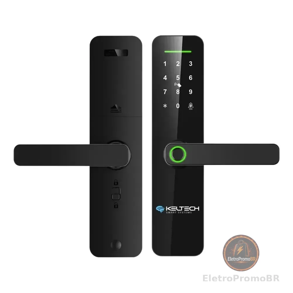 Fechadura Digital Keltech Kt1000 Biométrica Cor Preto