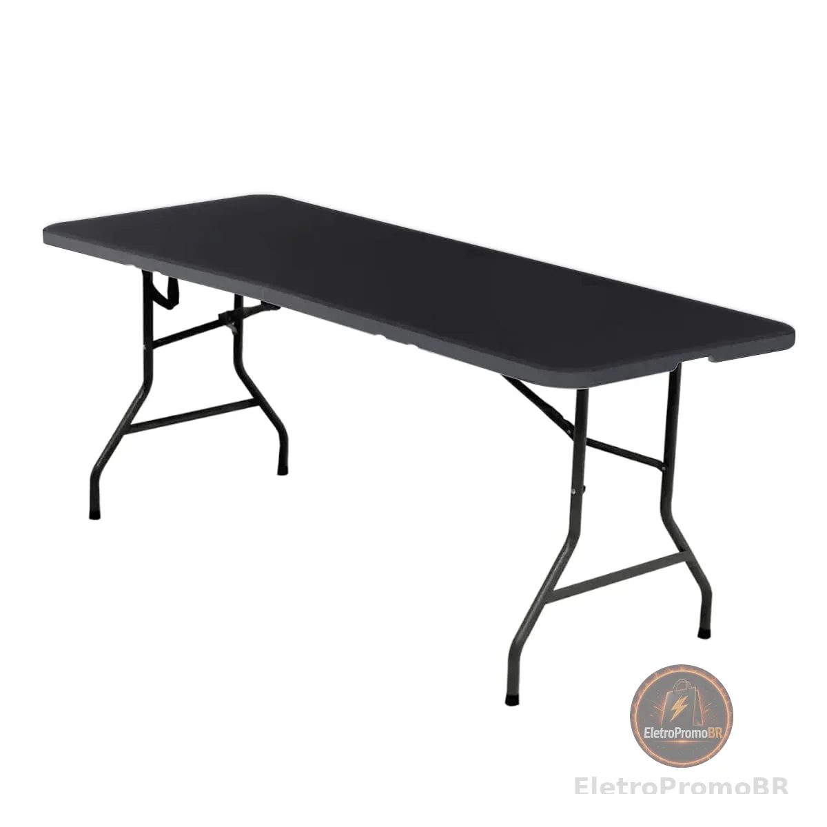 Mesa Dobrável Para Churrasco Maxchief 1,80 Mts C/alça Preto