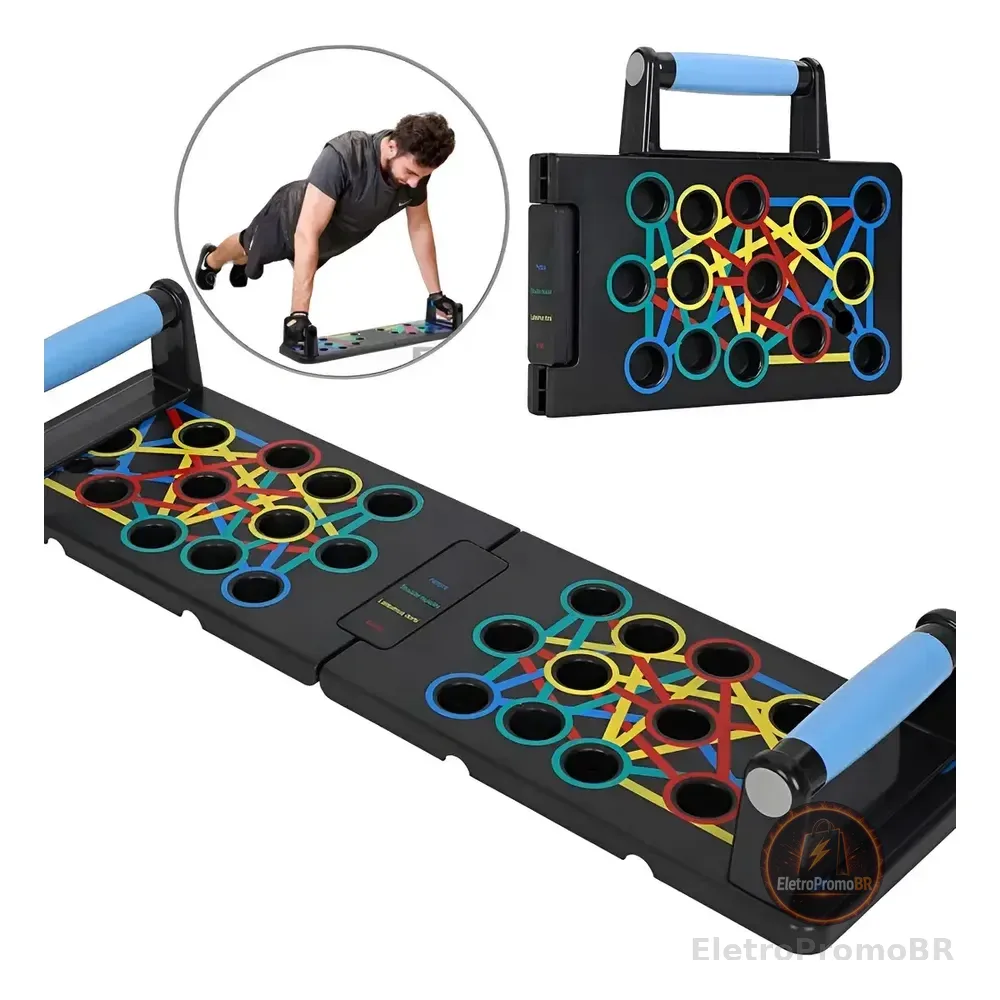 Prancha Flexão 9 Em 1 Exercicios Portátil Dobrável Push Up Adulto Triceps Peito Costas Funcional Calistenia Treino Em Casa