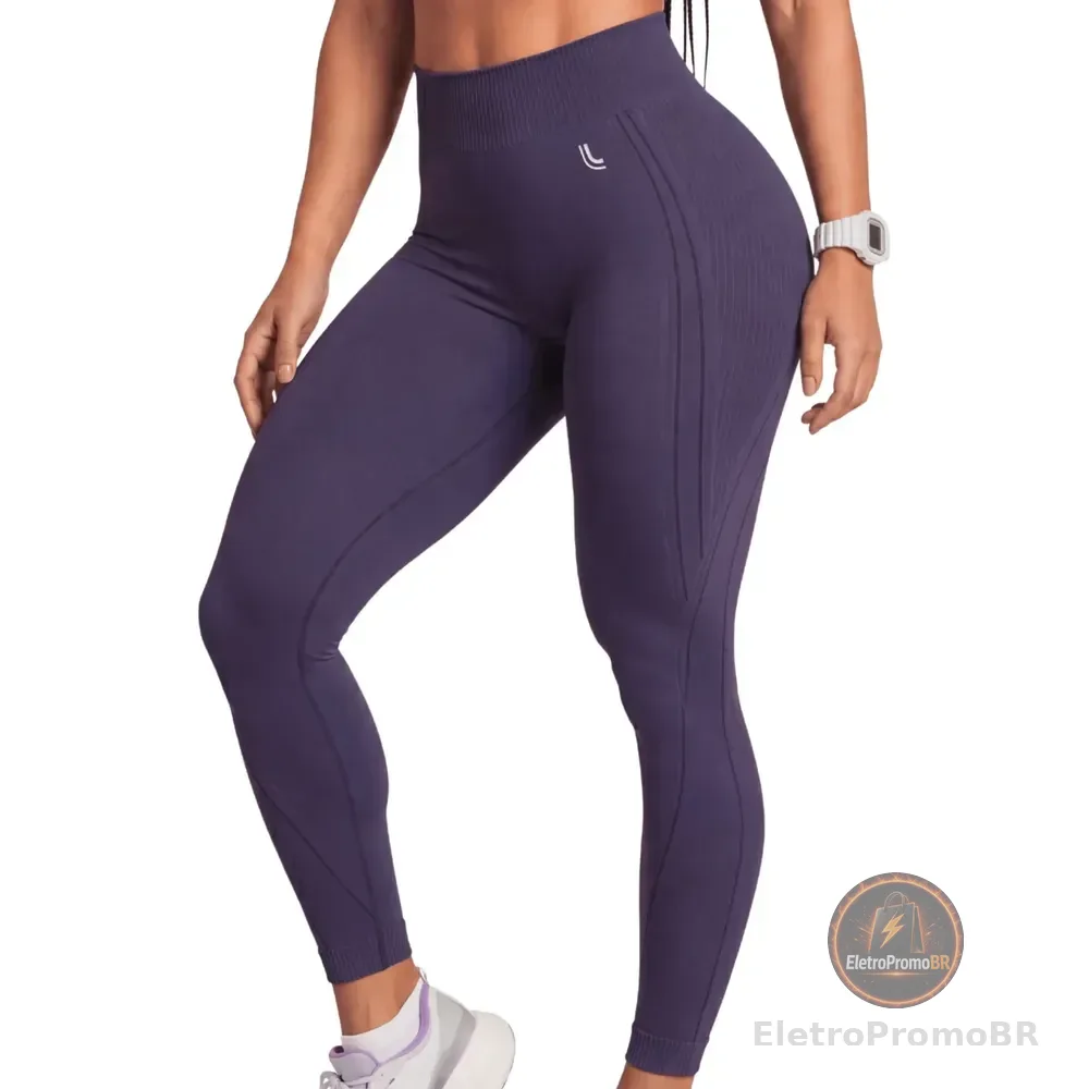 Legging Lupo Original Poliamida Texturizada Ar Sem Costura Purple Legging Academia Fitness M