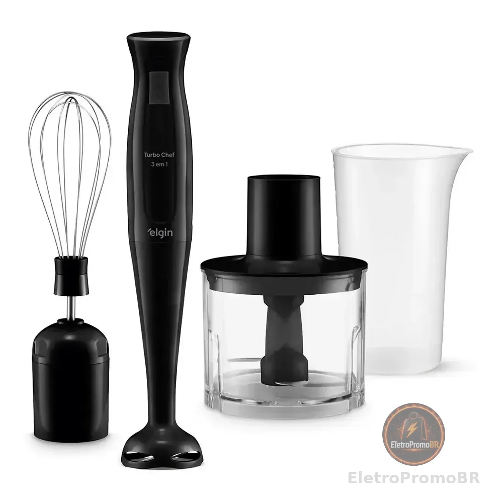 Mixer Elgin Turbo Chef 3 em 1 de 200W para Bater e Triturar