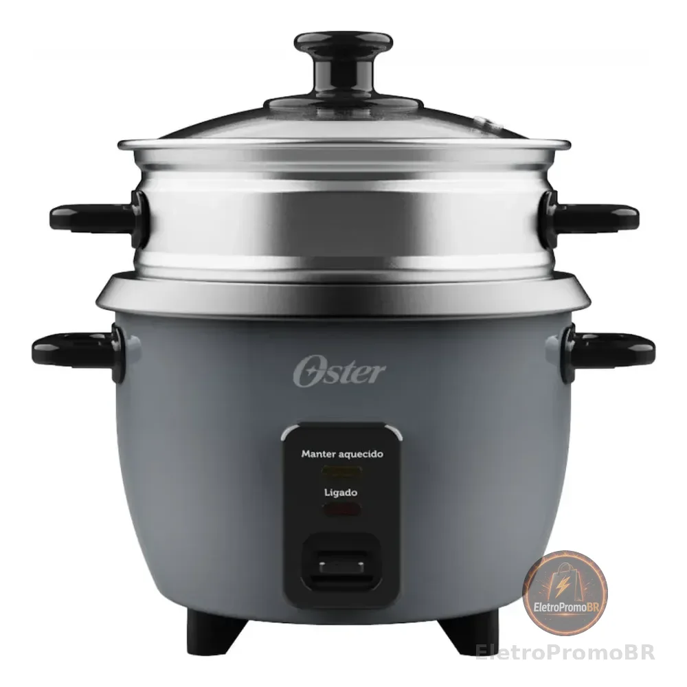 Panela Elétrica De Arroz 0,6l Grafite Antiaderente Oster Grafite 220v