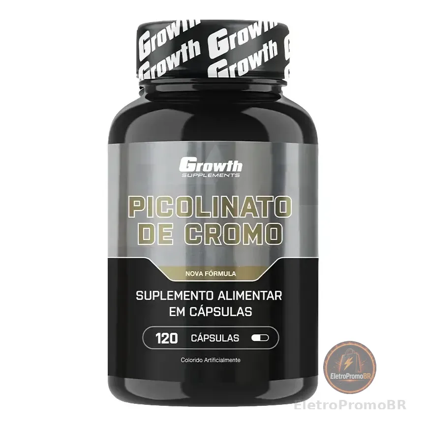 Picolinato De Cromo 120 Cáps. Growth Supplements Sem Sabor