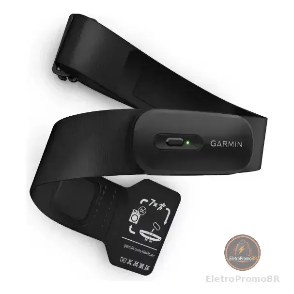 Monitor Cardíaco Peitoral Garmin Hrm-200 M/xl Preto M/xl
