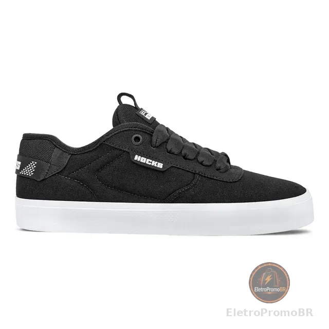 Tênis Hocks Flat Core Classic Black Unissex | Preto + Nf