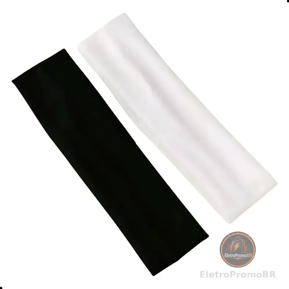 Kit 2 Faixas De Cabeça Esportiva Preto E Branco Antiderrapante Respirável Testeira Academia Corrida Fitness Absorve Suor Unissex Único