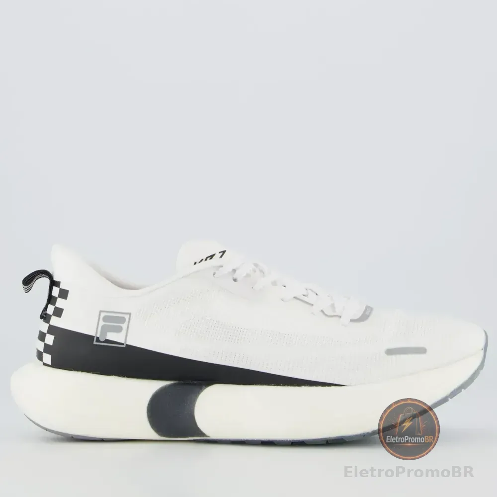 Tenis Fila Kr7 Pro Speed Tech Feminino Branco E Preto Branco - 38,0 Br