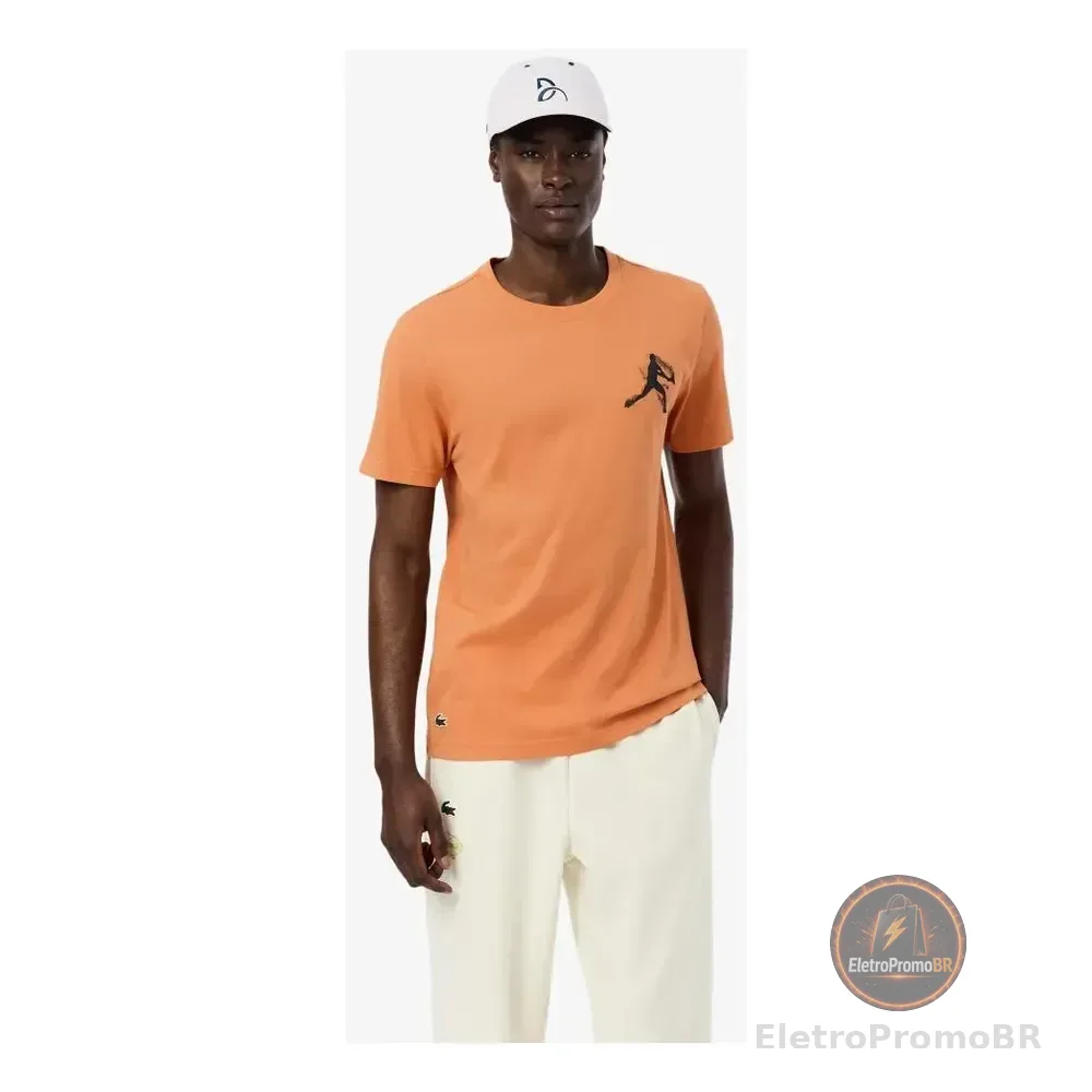 Conjunto Lacoste Tennis X Novak Djokovic Laranja G