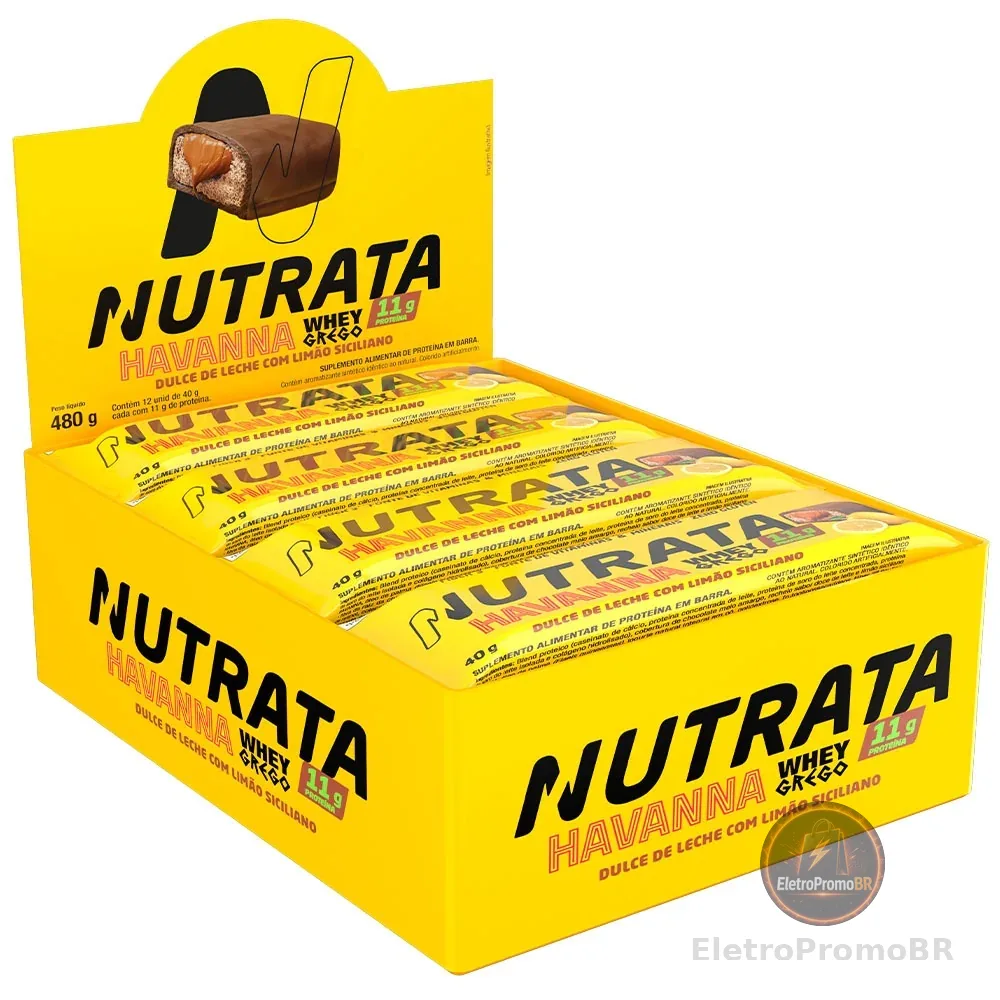 Whey Grego Bar Doce de Leite Havanna Display 12Und  Nutrata