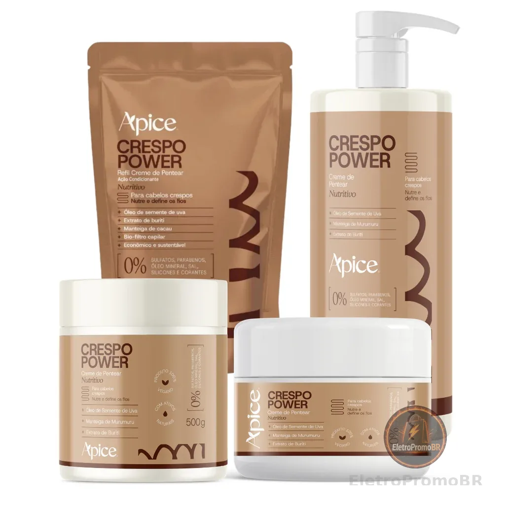 Creme de Pentear Apice Refil Tubo Crespo Power Todos Tamanho