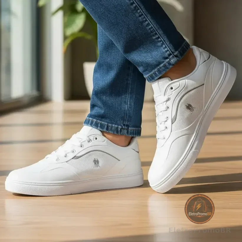 Tênis Casual Street Polo Wear Branco 39 Br