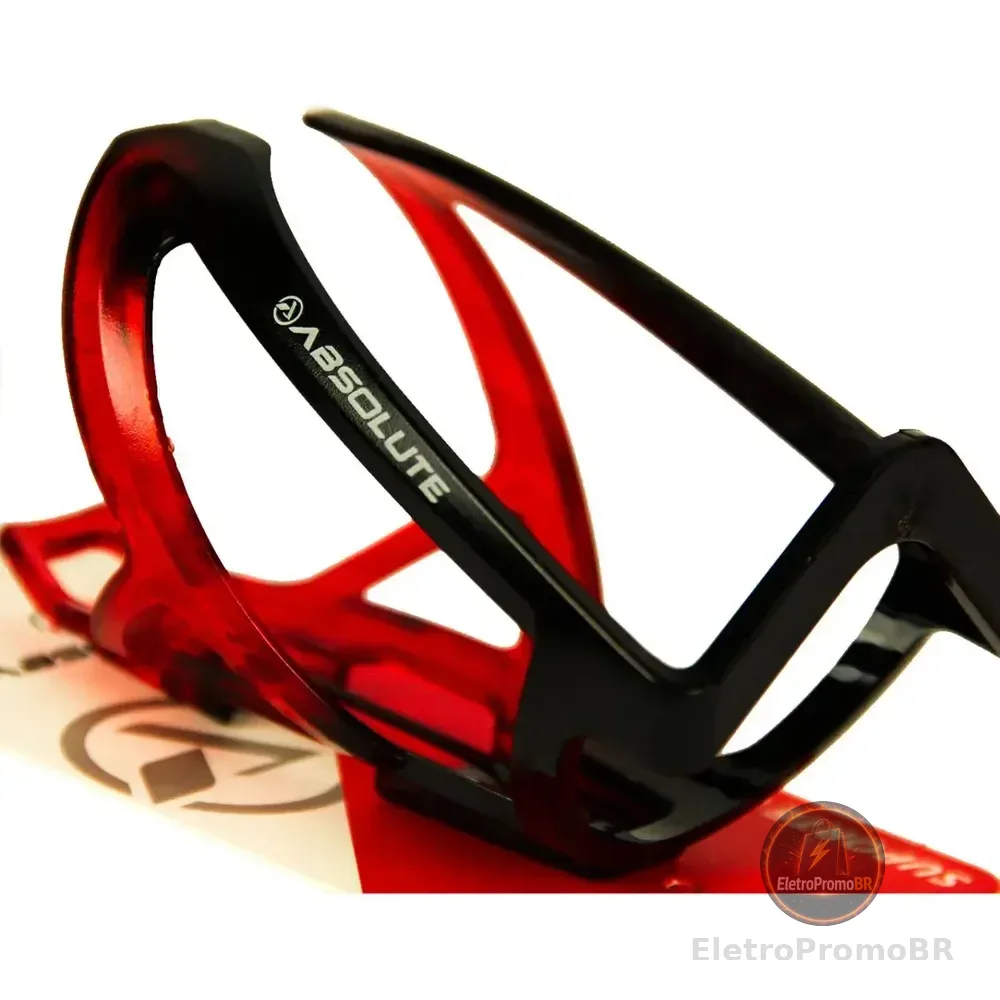 Suporte Garrafa Garrafinha Squeeze Bicicleta Bike Super Leve Preto/vermelho