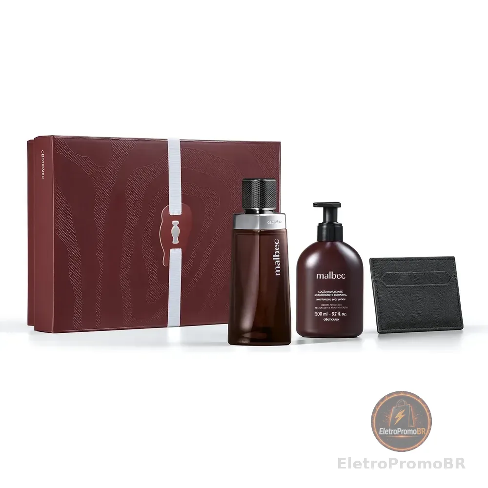O Boticário Malbec Kit Presente 3 Itens