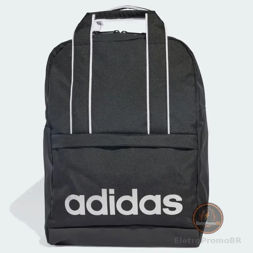 Mochila Training Linear Essentials adidas Preto/prata Metálico Liso