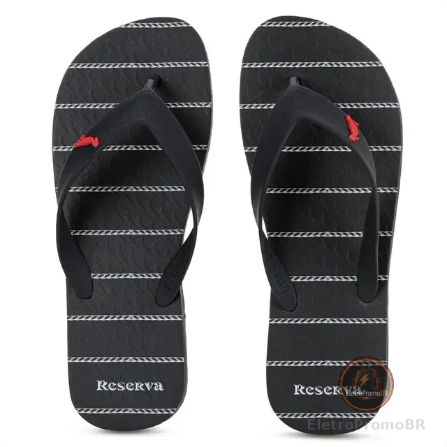 Chinelo Reserva Masculino Leve Tiras Conforto Verão Borracha