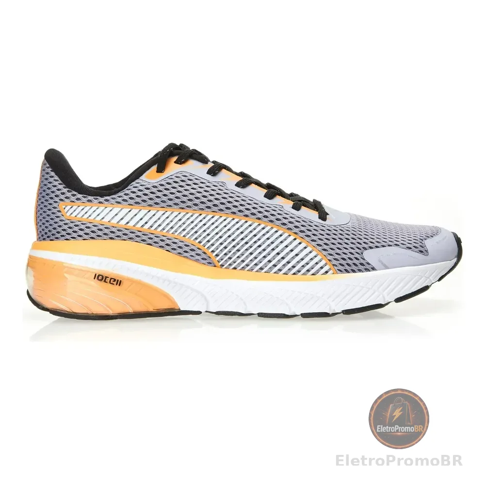 Tênis Masculino Cell Lightpulse Bdp Puma Gray Fog-puma Black-clementine-puma Whit Liso 39 Br