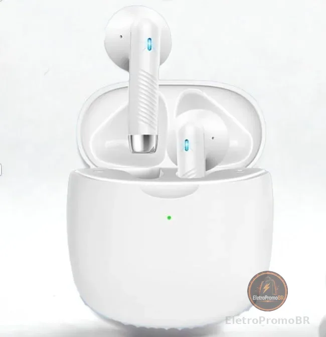 Fone de Ouvido Bluetooth 5.3 Sem Fio TWS com Estojo de Carregamento, Som Estéreo, Compatível com Android e iOS
