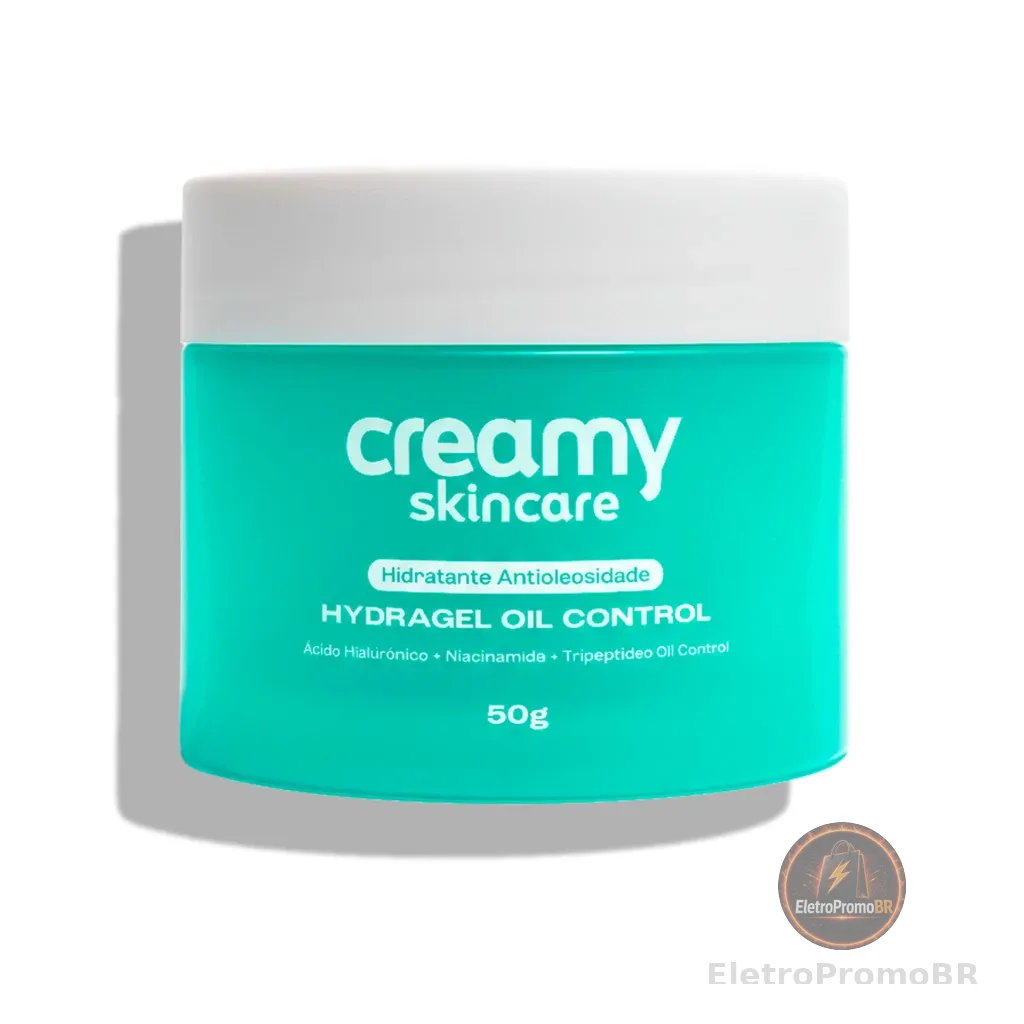 Hidratante Facial Gel Pele Oleosa - Controle de Oleosidade 24h - Toque Seco Matte - Hydragel Creamy