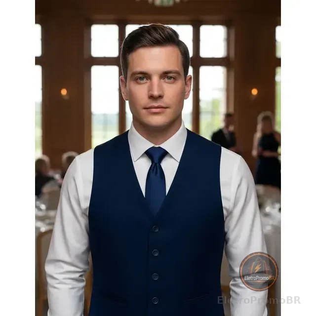 Colete Social Slim Masculino Ajustável Várias Cores