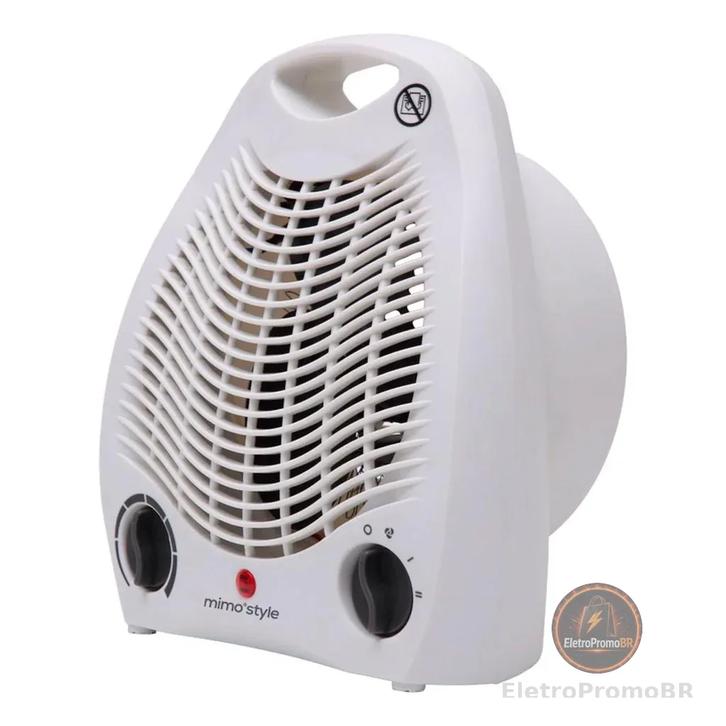 Aquecedor de Ambiente Portátil a Ar Ventilador Quente Branco 3 em 1 2000W AQ01 - Mimo Style