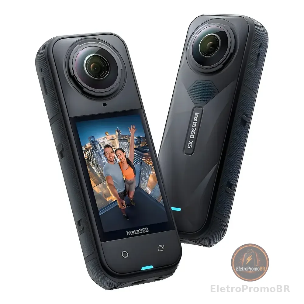 Câmera De Ação Insta360 X5 8k 360º Ipx8 À Prova D'água Chip  Preto