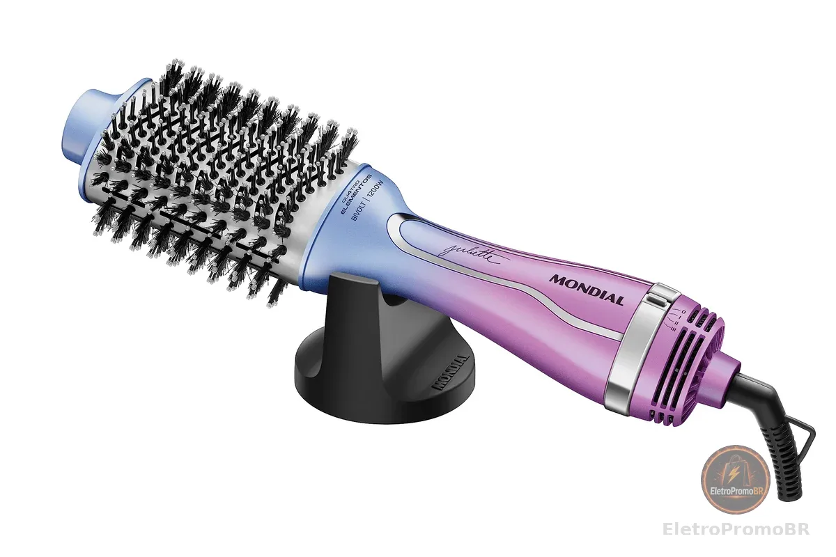 MONDIAL Escova Secadora By Juliette, Azul/Rosa, Bivolt - ES-JU-03